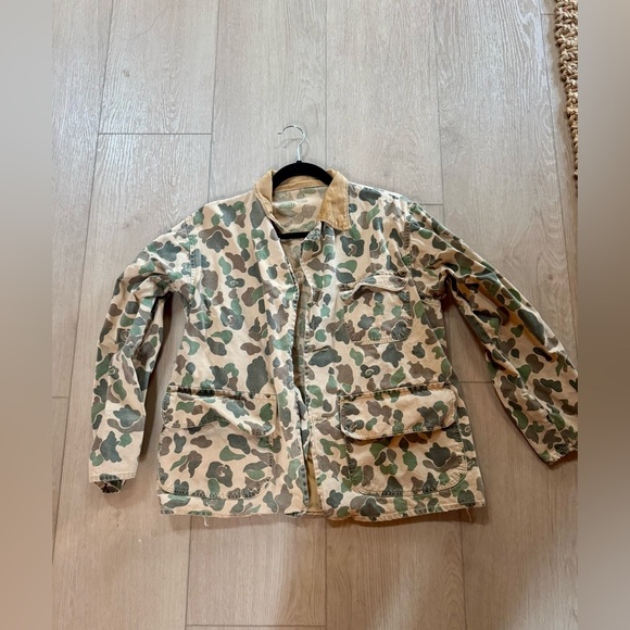 Vintage Jackets & Blazers - Vintage Women’s Camouflage Jacket with Tan Collar